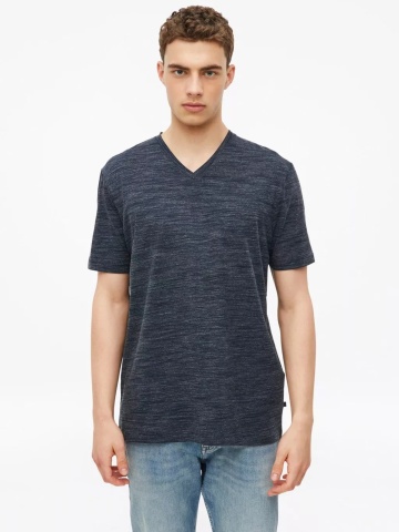 s.Oliver Tricou cu anchior, barbati, din amestec de bumbac, Regular fit, Bleumarin inchis