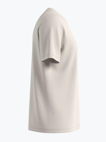 s.Oliver Tricou cu decolteu la baza gatului, barbati, din bumbac, Regular fit, Bej deschis - Img 5