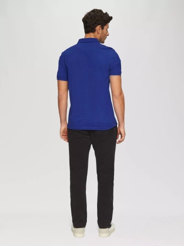 s.Oliver Tricou polo barbati, din bumbac cu croiala Regular Fit, logo, Albastru inchis - Img 6