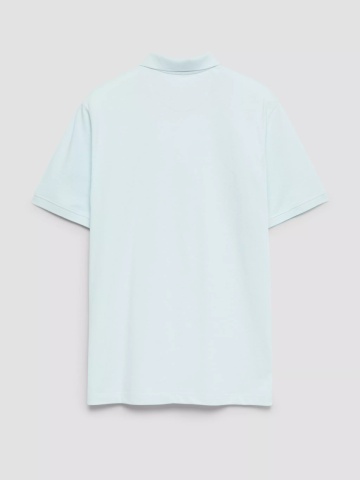 s.Oliver Tricou polo barbati din piqué de bumbac, Regular fit, Albastru deschis - Img 7