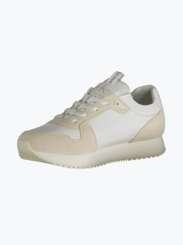 Sneakers barbati, Runner Sock Laceup Ny-Lth W, YM0YM00553, Alb - Img 2