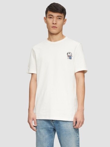 Tricou barbati cu decolteu la baza gatului, croiala Regular Fit, Alb - Img 1