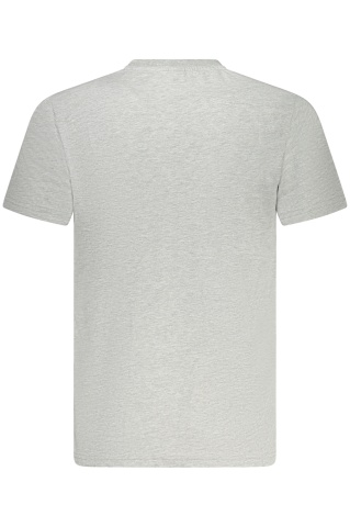 Tricou barbati, cu imprimeu cu text, Regular fit, Gri - Img 2