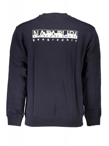 Bluza barbati, cu imprimeu pe fata si pe spate, Regular fit, bleumarin - Img 2