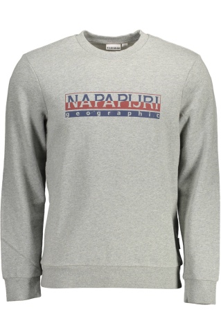 Bluza BERIS C barbati, cu imprimeu cu logo, Regular fit, Gri - Img 1