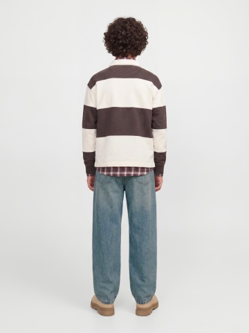 Jack & Jones Blugi baieti, ALEX cu talie inalta si croiala Baggy Fit, Albastru - Img 4
