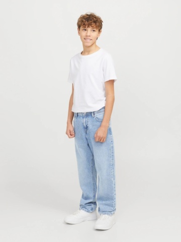 Jack & Jones Blugi baieti, CHRIS, cu talie inalta si croiala Relaxed fit, Albastru deschis - Img 6