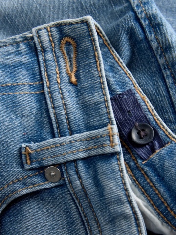 Jack & Jones Blugi baieti, CLARK, cu talie joasa si croiala Regular fit, Albastru deschis - Img 4