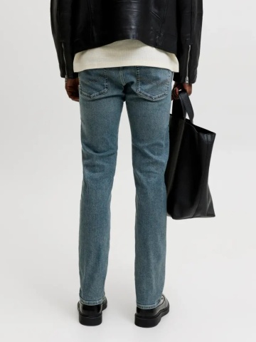 Jack & Jones Blugi barbati GLENN, cu talie joasa si croiala Slim fit, Albastru inchis - Img 2
