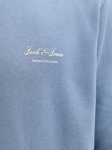 Jack & Jones Bluza barbati, Relaxed fit, cu decolteu la baza gatului, Albastru - Img 5
