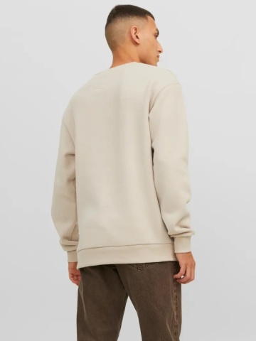 Jack & Jones Bluza barbati, simpla cu decolteu la baza gatului, Bej - Img 2