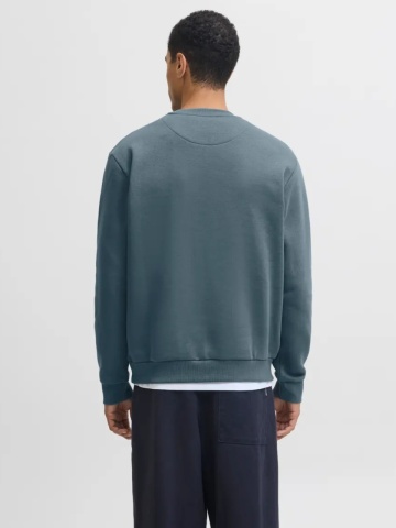 Jack & Jones Bluza barbati, simpla cu decolteu la baza gatului, Gri inchis - Img 2