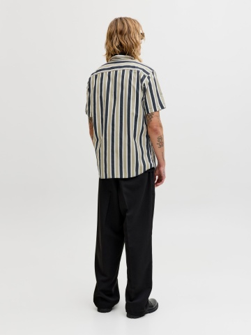 Jack & Jones Camasa barbati din bumbac cu imprimeu in dungi, Regular Fit, JJETHAN, Verde - Img 7