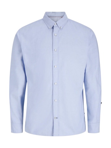 Jack & Jones Camasa barbati, din bumbac, Regular fit, JJOXFORD, Albastru - Img 8
