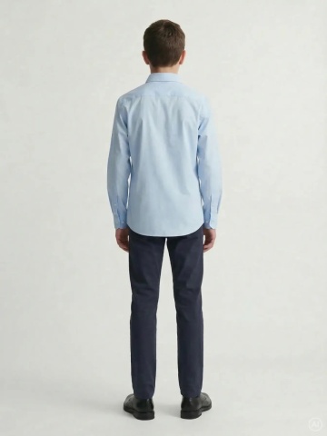 Jack & Jones Camasa cu maneca lunga, baieti, AXEL, Regular Fit, Albastru - Img 5