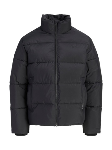 Jack & Jones Geaca barbati, PUFFER, cu guler inalt, fara gluga, JJLUPO, Negru