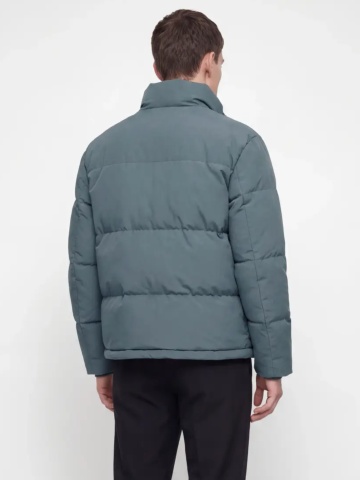 Jack & Jones Geaca barbati, PUFFER, cu guler inalt, JJESOHO, Gri albastrui - Img 2