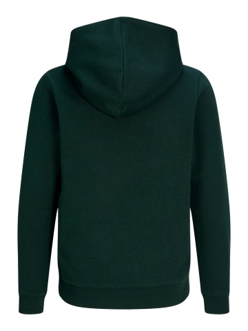 Jack & Jones Hanorac baieti cu gluga fara fermoar, Regular Fit, JJAMI, Verde inchis - Img 2