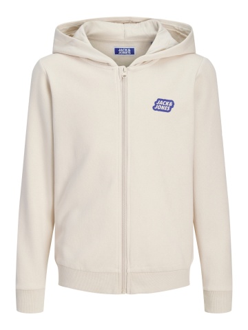 Jack & Jones Hanorac baieti cu gluga si fermoar, Regular Fit, JJAMI, Bej