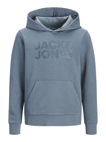 Jack & Jones Hanorac baieti, Regular Fit cu buzunar tip marsupiu si imprimeu cu logo, Albastru - Img 8
