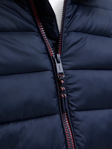 Jack & Jones Jacheta barbati cu gluga, Bradley 12280970, Regular fit, Bleumarin inchis - Img 4