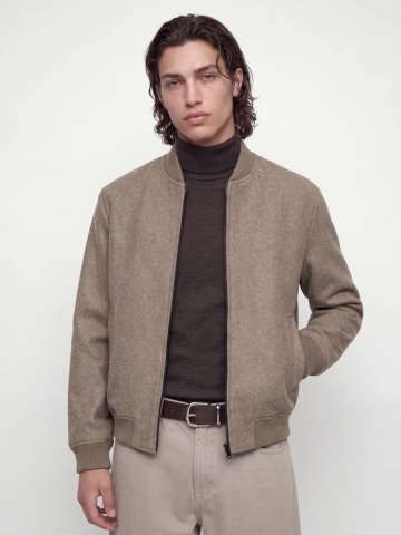 Jack & Jones Jacheta bomber barbati, Regular fit, JJEJAMES, Maro
