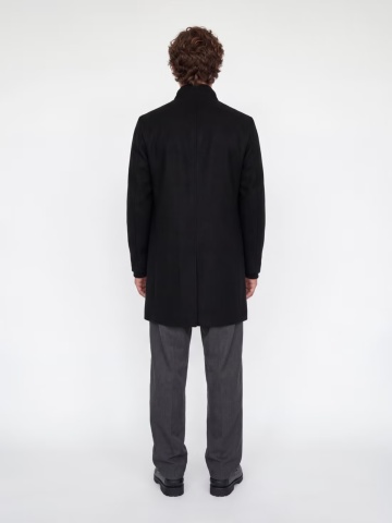 Jack & Jones Palton barbati din amestec de lana, cu dubla inchidere, Bleumarin inchis - Img 5