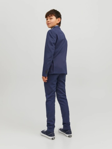 Jack & Jones Pantaloni costum baieti, SOLAR, cu talie medie si croiala Super Slim Fit, Bleumarin - Img 6