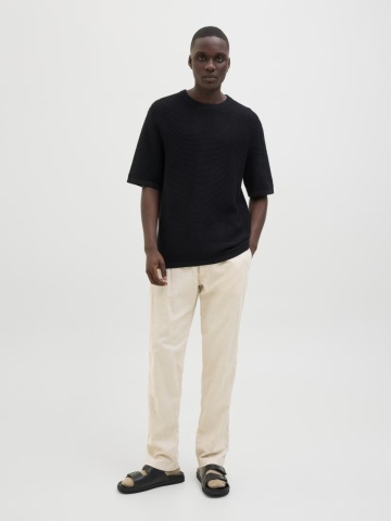Jack & Jones, Pantaloni jogger barbati, Jpstkane hybrid bondi, Relaxed Fit, Crem - Img 7