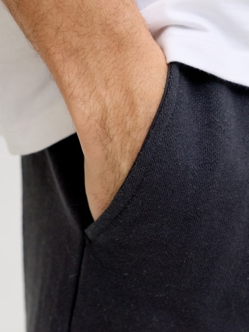 Jack & Jones Pantaloni scurti de trening barbati, talie medie, Regular fit, Negru - Img 5