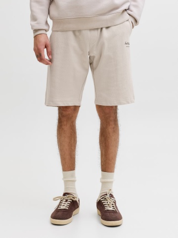 Jack & Jones Pantaloni scurti de trening barbati, talie medie, Regular fit, Bej