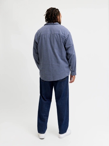Jack & Jones Plus Blugi CHRIS barbati big sizes, cu talie inalta si croiala Relaxed fit, Indigo - Img 7