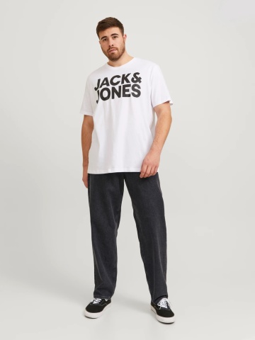 Jack & Jones Plus Blugi JJICHRIS JJORIGINAL, barbati big sizes, cu talie inalta si croiala Relaxed fit, Gri inchis - Img 6