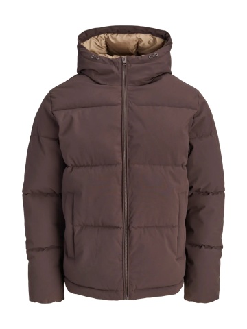 Jack & Jones Plus Geaca barbati big sizes, cu gluga, Regular fit, JJGALAXY, Maro inchis - Img 6