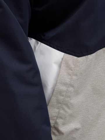 Jack & Jones Plus Jacheta bomber cu gluga, barbati big sizes, JJERUSH, Bleumarin inchis/Gri - Img 4