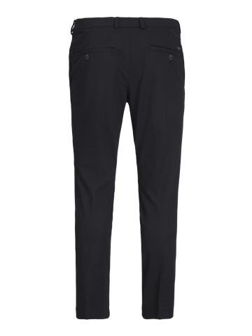 Jack & Jones Plus Pantaloni chino barbati big sizes, cu talie joasa si croiala Slim Fit, Negru - Img 9