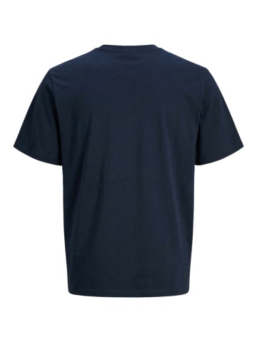 Jack & Jones Plus Tricou barbati big sizes, Denver, cu imprimeu text, Bleumarin inchis - Img 9