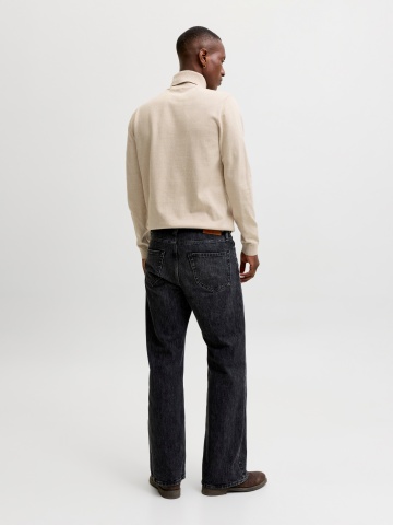 Jack & Jones Pulover barbati, simplu cu guler inalt, Bej - Img 2