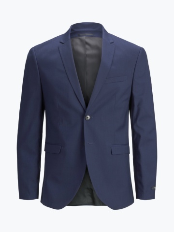 Jack & Jones Sacou costum baieti, SOLAR, croiala Super Slim Fit, Bleumarin - Img 7