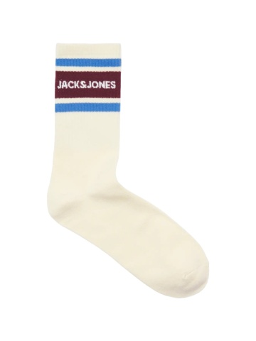 Jack & Jones Set 3 perechi de sosete lungi, barbati, amestec de bumbac, JACNICE, Crem - Img 6