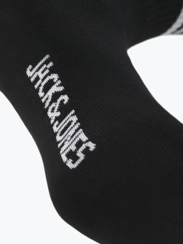 Jack & Jones Set 3 perechi de sosete tenis, barbati, JACTRAVIS, cu logo, Negru - Img 3