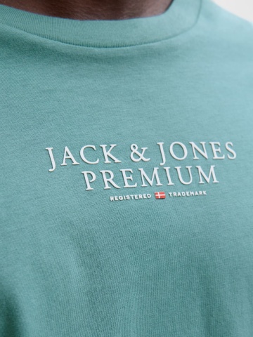 Jack & Jones Tricou barbati cu imprimeu text Jack & Jones Premium, Verde deschis - Img 5