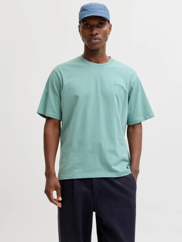 Jack & Jones Tricou barbati, din bumbac, Relaxed Fit, JJEARCHIVE, Verde deschis