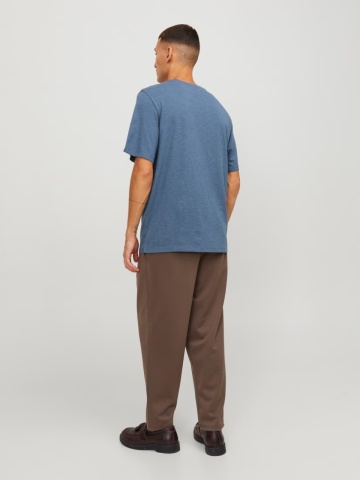 Jack & Jones Tricou barbati JJEPAULOS TEE SS, Standard Fit, Albastru inchis - Img 2