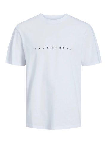 Jack & Jones Tricou barbati JJESTAR JJ TEE SS, cu textul Jack & Jones, Relaxed Fit, Alb - Img 7