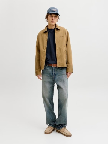 Jack & Jones Tricou barbati, JPRBLUCALEB SS TEE, Regular Fit, Bleumarin inchis - Img 6