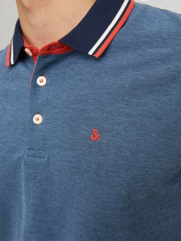 Jack & Jones Tricou polo barbati, Slim fit cu guler contrast, Albastru inchis - Img 5