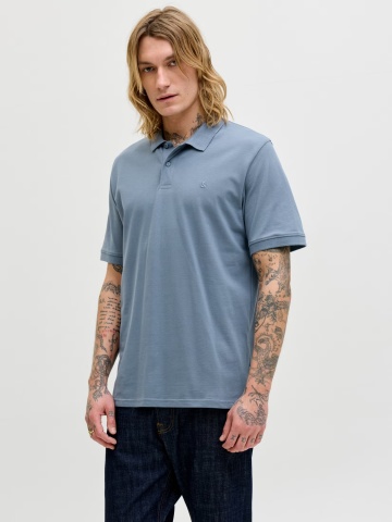 Jack & Jones Tricou polo Basic, Slim Fit, din bumbac, Albastru