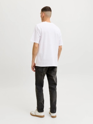 Jack & Jones Tricou simplu, barbati, din 100% bumbac, Regular Fit, JJECORP, Alb - Img 2