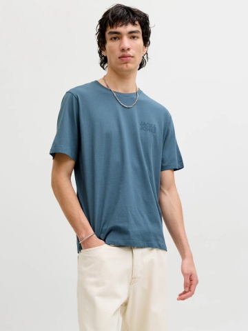 Jack & Jones Tricou simplu, barbati, din 100% bumbac, Regular Fit, JJECORP, Albastru inchis
